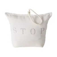 Deurstopper met tekst STOP wit
